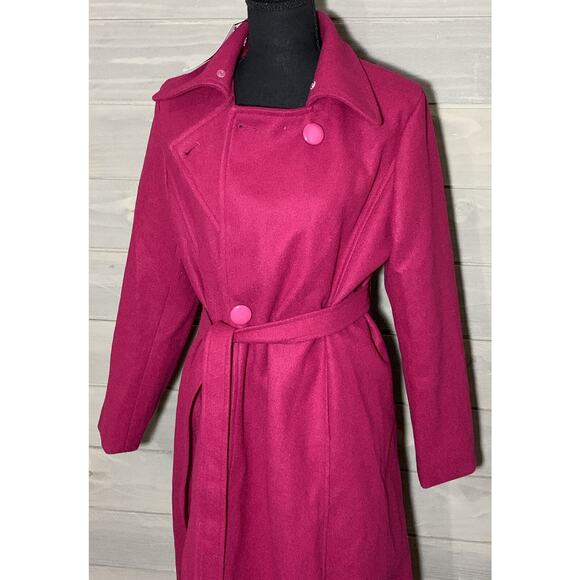 Duberess Womens Pea Coat Long Dress Women’s Size M Trench Long Nwt - Picture 2 of 8